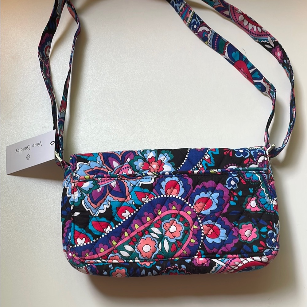 Vera Bradley Turnlock Crossbody Haymarket Paisley NWT - Picture 9 of 12